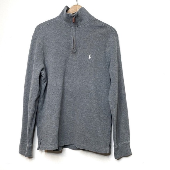 Polo Ralph Lauren Half Zip Pullover Sweatshirt Gray M - Picture 1 of 6